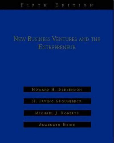 Imagen de archivo de New Business Ventures and the Entrepreneur a la venta por Better World Books