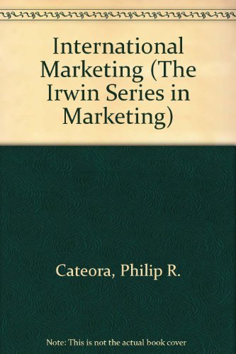 Imagen de archivo de International Marketing (The Irwin Series in Marketing) a la venta por medimops