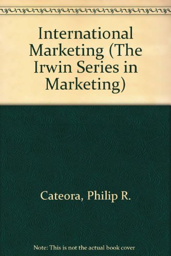 Stock image for International Marketing (The Irwin Series in Marketing) for sale by medimops