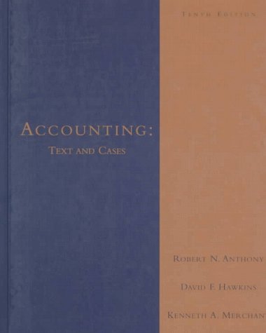 Beispielbild fr Accounting : Text and Cases zum Verkauf von Better World Books: West