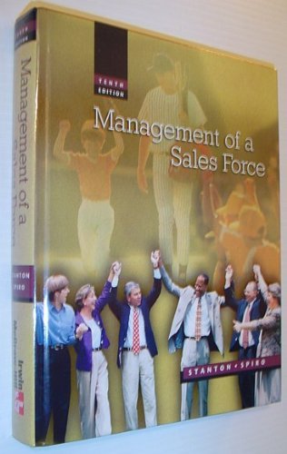 Beispielbild fr Management of A Sales Force zum Verkauf von Wonder Book