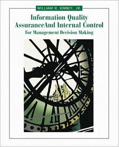 9780256221619: Information Quality Assurance and Internal Control for Management Decision Making