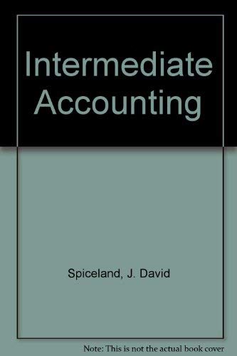Beispielbild fr Intermediate Accounting zum Verkauf von BookHolders