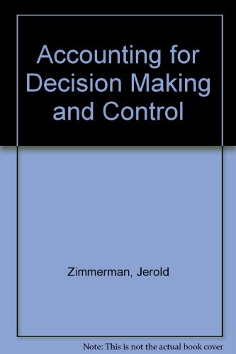 9780256238105: Accounting for Decision Making and Control