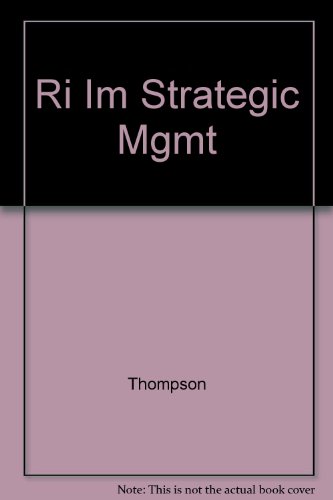 Stock image for Instructors Manual: Im Strategic Mgmt for sale by Hawking Books