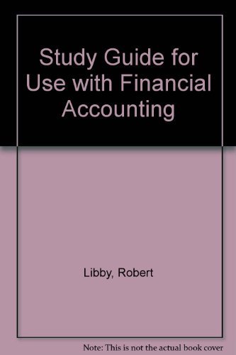 Imagen de archivo de Study Guide for Use with Financial Accounting a la venta por ThriftBooks-Dallas