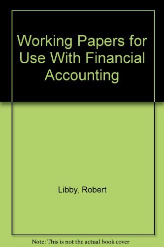9780256254341: Working Papers for Use With Financial Accounting