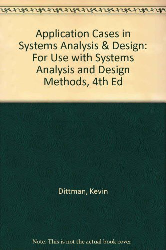 Beispielbild fr Application Cases in Systems Analysis & Design zum Verkauf von Wonder Book