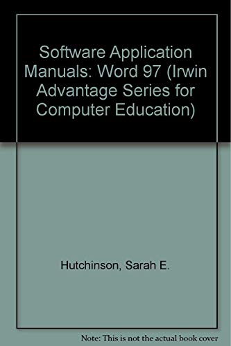 Imagen de archivo de Advantage Series: Microsoft Word 97 for Windows a la venta por Bookmans