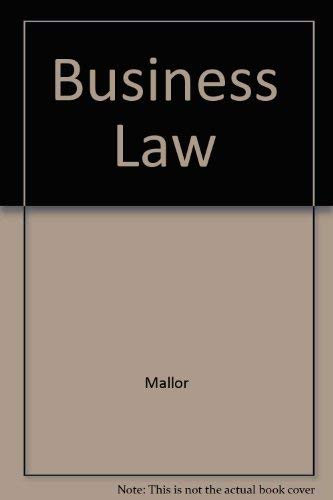 Imagen de archivo de Business Law a la venta por Hawking Books