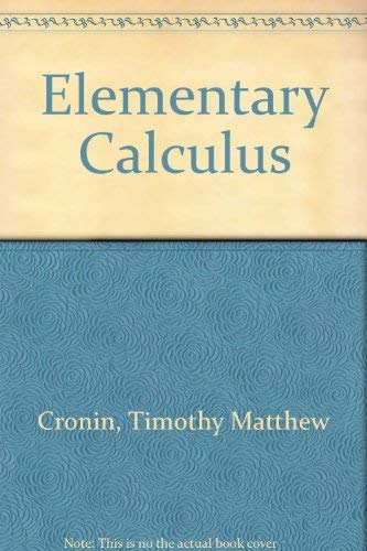 9780258970522: Elementary Calculus