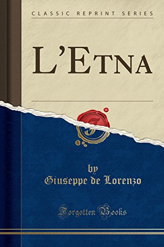 Beispielbild fr L'Etna Classic Reprint zum Verkauf von PBShop.store US