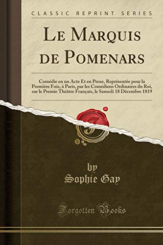 Stock image for Le Marquis de Pomenars for sale by PBShop.store US