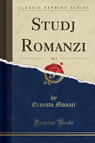 Stock image for Studj Romanzi, Vol. 1 (Classic Reprint) for sale by PBShop.store US