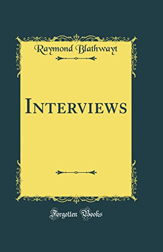 Stock image for Interviews (Classic Reprint) for sale by PBShop.store US