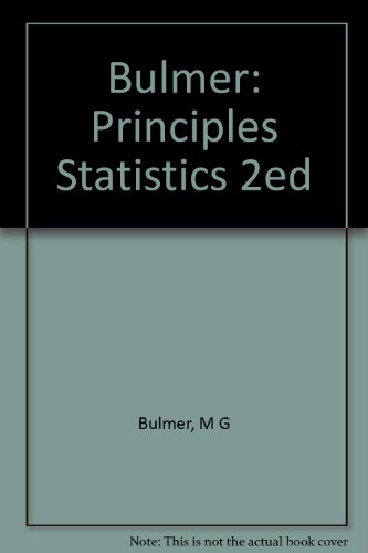 9780262020299: Bulmer: Principles Statistics 2ed