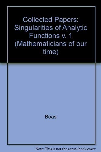 Beispielbild fr George Polya: Collected Papers, Volume I: Singularities of Analytic Functions zum Verkauf von Row By Row Bookshop