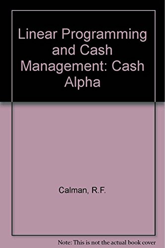 9780262030243: Linear Programming and Cash Management/CASH ALPHA