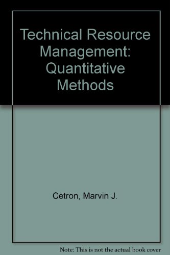 Stock image for Technical Resource Management : Quantitative Methods for sale by Better World Books Ltd