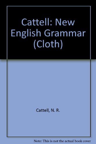 9780262030366: Cattell: New English Grammar (Cloth)