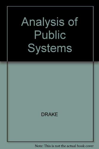 Imagen de archivo de Analysis of Public Systems a la venta por HPB-Red