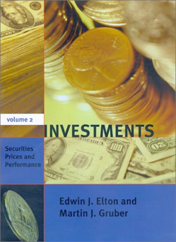 Imagen de archivo de Investments, Vol. 2: Securities Prices and Performance a la venta por Midtown Scholar Bookstore