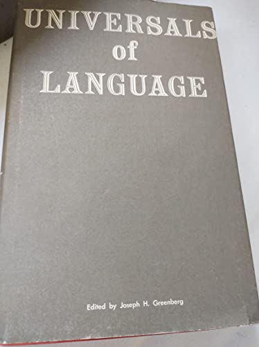 Stock image for Universals of Language for sale by Discover Books