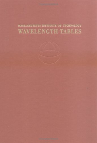 MIT Wavelength Tables with Intensities in Arc, Spark, or Discharge Tube - Harrison, George R.