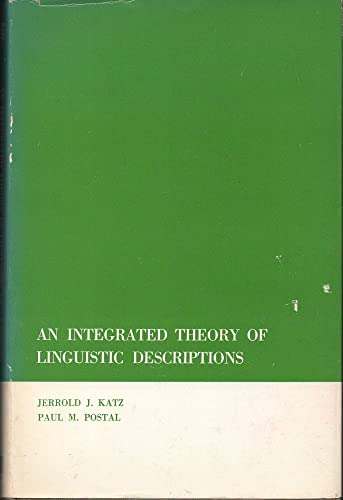 Imagen de archivo de An Integrated Theory of Linguistic Descriptions a la venta por N. Fagin Books