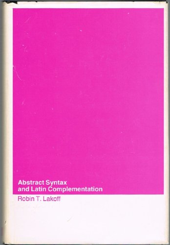 Stock image for Abstract Syntax and Latin Complementation for sale by GF Books, Inc.