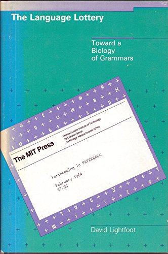 Beispielbild fr The language lottery: Toward a biology of grammars zum Verkauf von Books From California