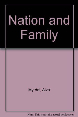 Stock image for Myrdal: Nation Family (Cloth) for sale by Better World Books