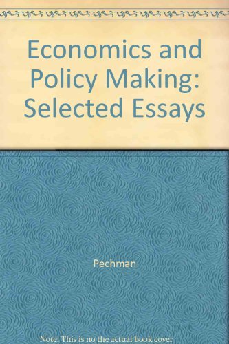 Beispielbild fr Economics for Policy Making Selected Essays of Arthur M. Okun zum Verkauf von Anybook.com