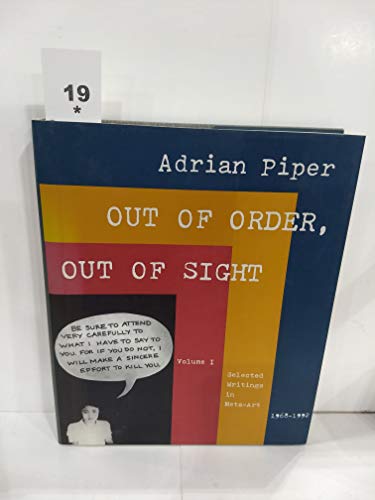 9780262161558: Out of Order, Out of Sight: Selected Writings in Meta-Art 1968-1992