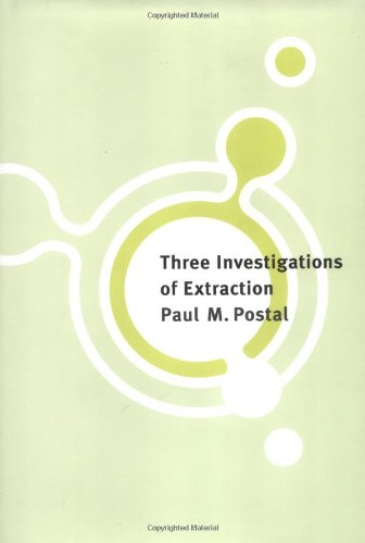 Imagen de archivo de Three Investigations of Extraction (Current Studies in Linguistics) a la venta por Bellwetherbooks