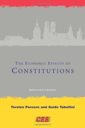 9780262162197: The Economic Effects of Constitutions (Munich Lectures in Economics)