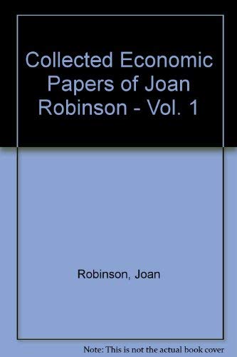 Stock image for Collected Economic Papers of Joan Robinson for sale by Better World Books