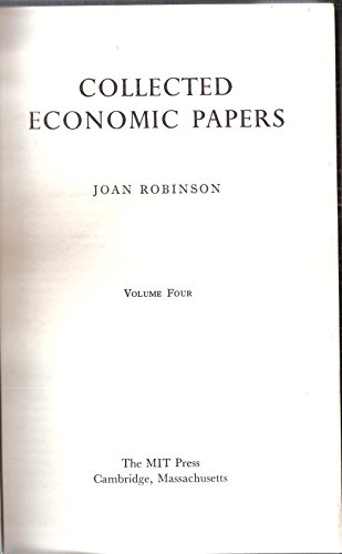 9780262180962: Robinson: Collected Economic Papers: 004