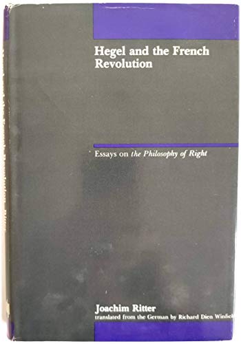 Beispielbild fr Hegel and the French Revolution: Essays on the Philosophy of Right zum Verkauf von Anybook.com