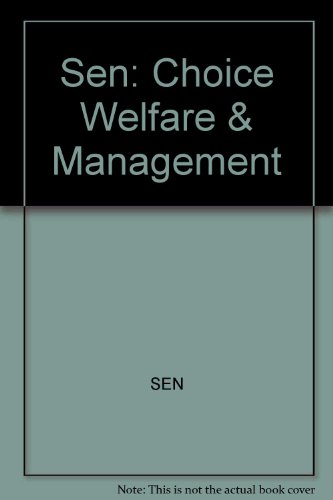 Beispielbild fr Choice, Welfare and Measurement zum Verkauf von BombBooks