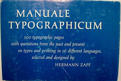 Manuale Typographicum - Hermann Zapf