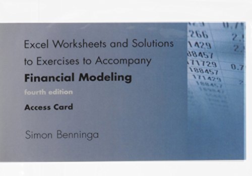 9780262322607: Excel Worksheets and Solutions to Exercises to Accompany Financial Modeling, fourth edition, Access Code (The MIT Press)
