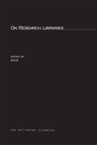 Stock image for On Research Libraries for sale by Revaluation Books