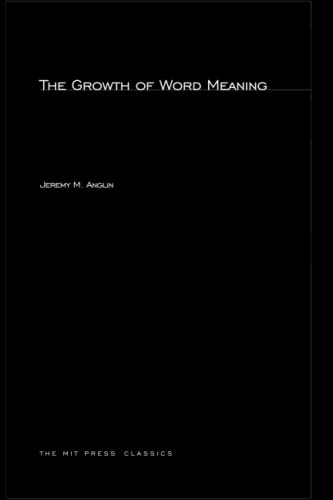 Stock image for The Growth of Word Meaning (MIT Press Classics) for sale by medimops