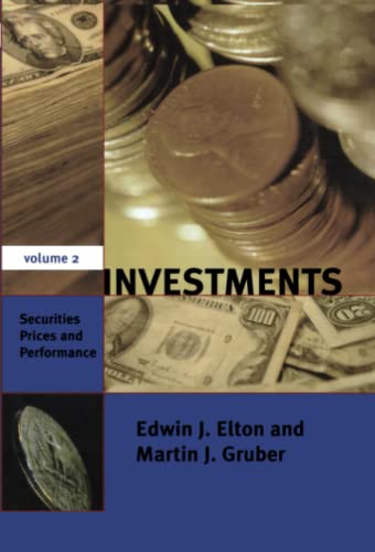 Imagen de archivo de Investments - Vol. II: Securities Prices and Performance a la venta por Revaluation Books