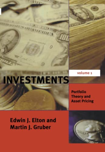 Imagen de archivo de Investments - Vol. I: Portfolio Theory and Asset Pricing a la venta por Revaluation Books