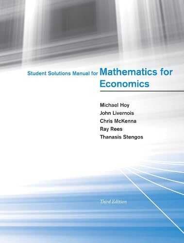 9780262517942: Student Solutions Manual for Mathematics for Economics