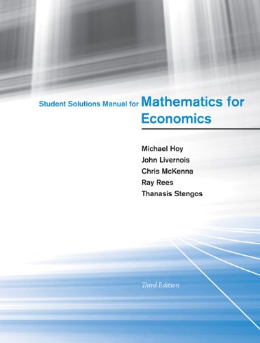 9780262517942: Mathematics for Economics 3e – Solutions Manual (Student Solutions Manual for Mathematics for Economics)