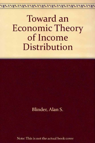 9780262520416: Toward an Economic Theory of Income Distribution