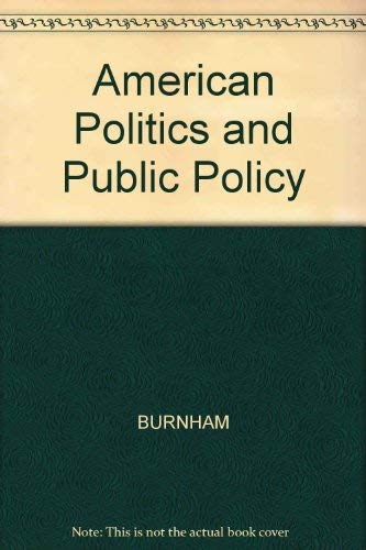 Imagen de archivo de American Politics and Public Policy a la venta por Antiquariat BM